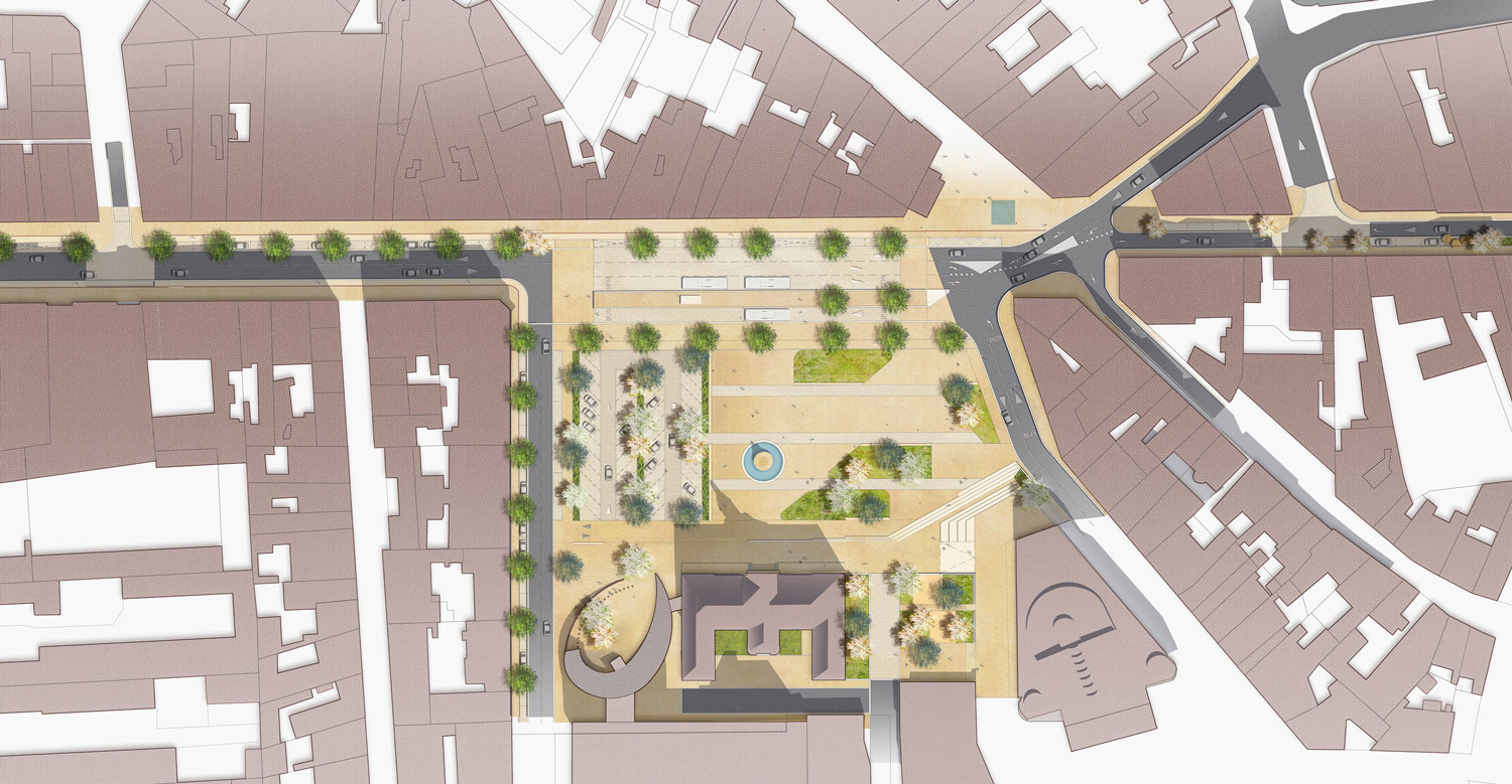 Plan masse esquisse Hôtel de Ville de Roanne